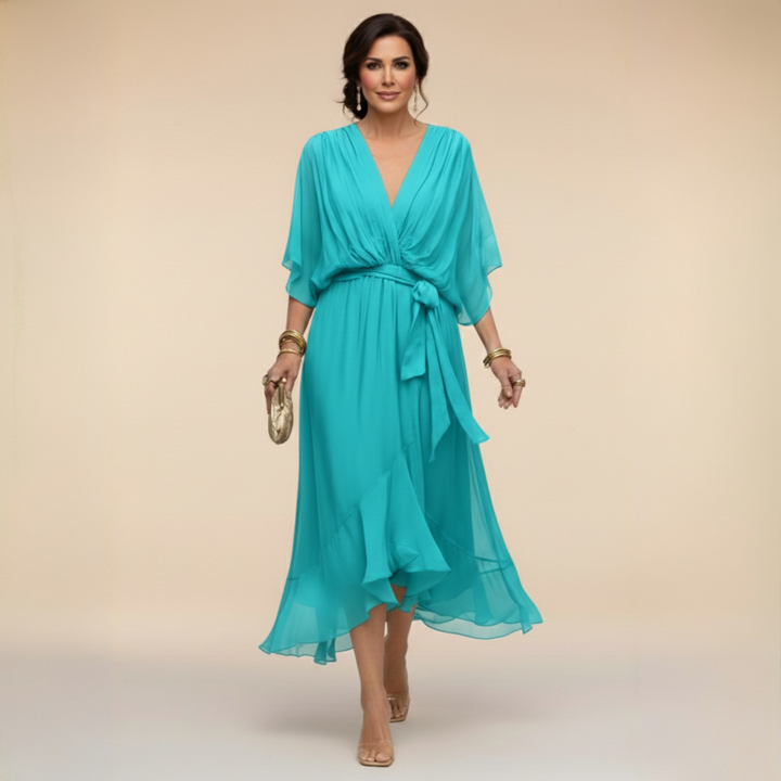 VIOLA | VESTITO CON SCOLLO A V
