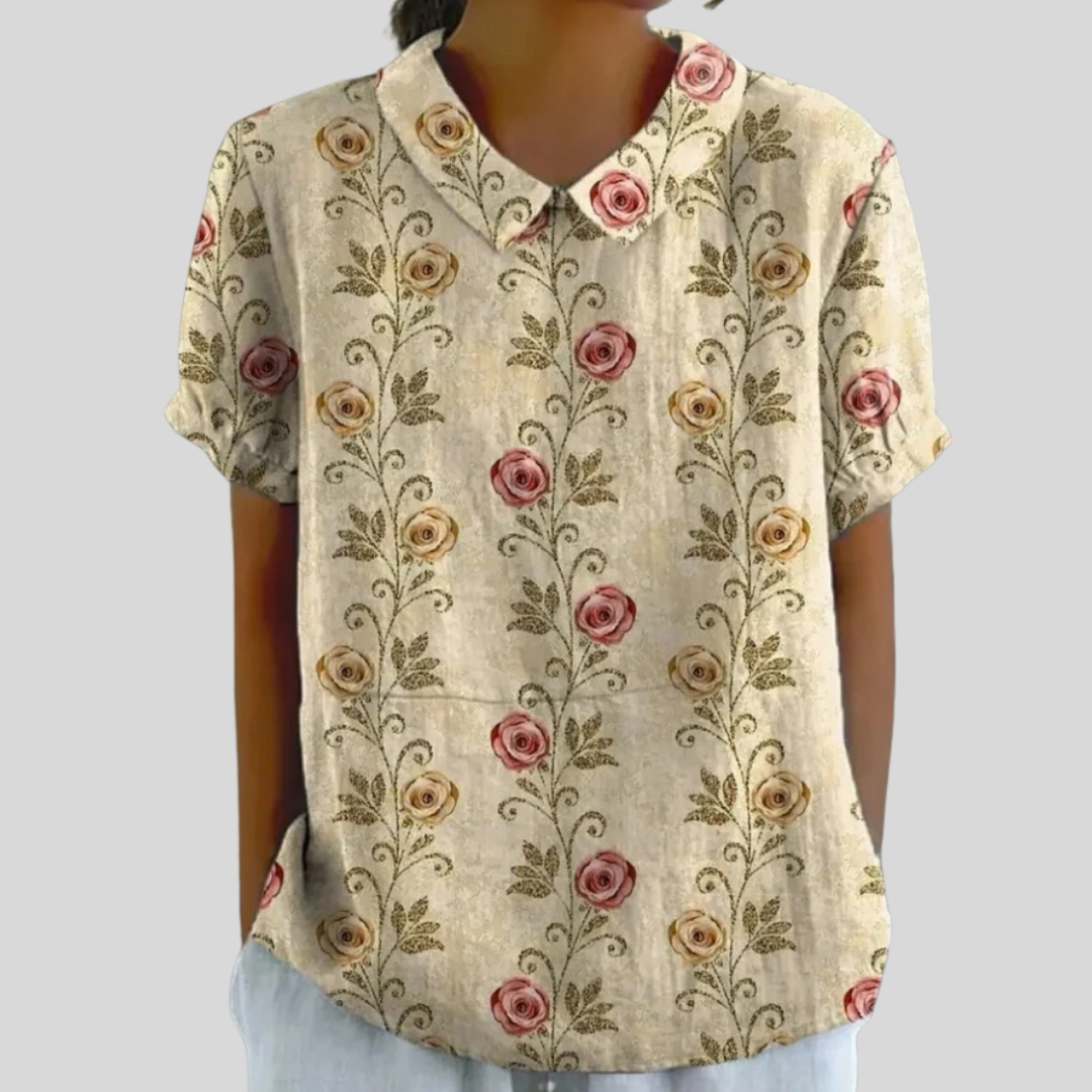 FILOMENA | TOP ELEGANTE FLOREALE E CONFORTEVOLE
