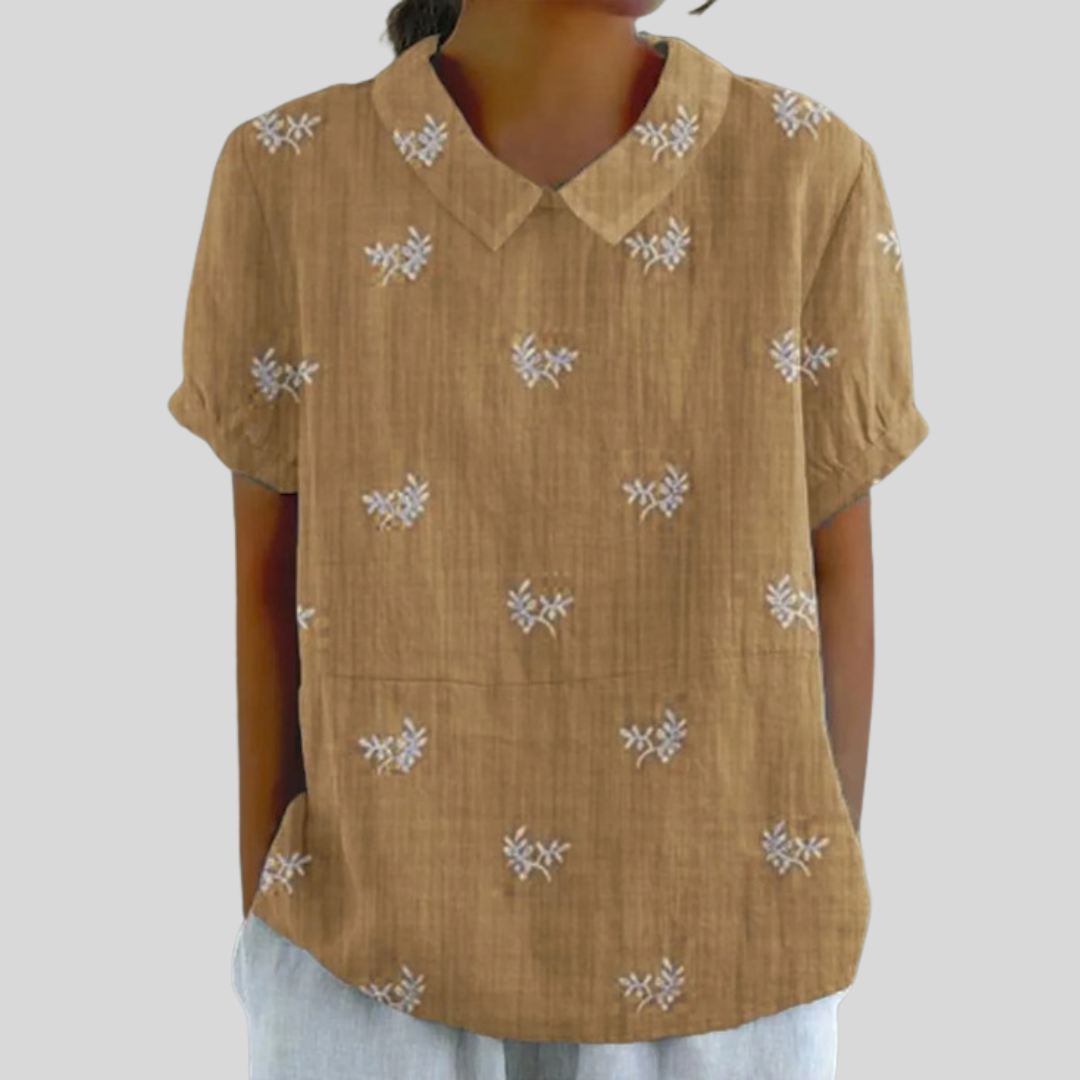 CONCETTA | TOP ELEGANTE FLOREALE E CONFORTEVOLE