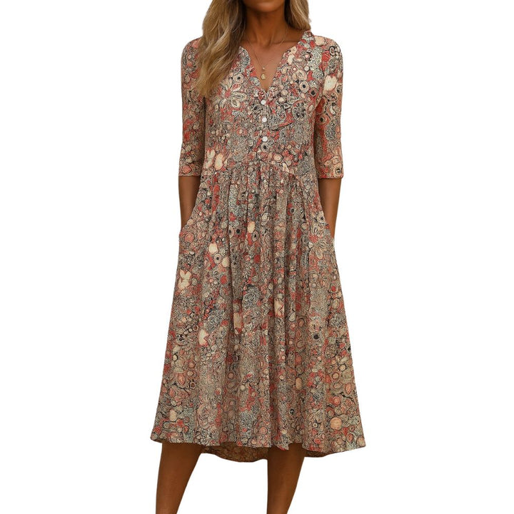 VITTORIA | ABITO MIDI CON SCOLLO V