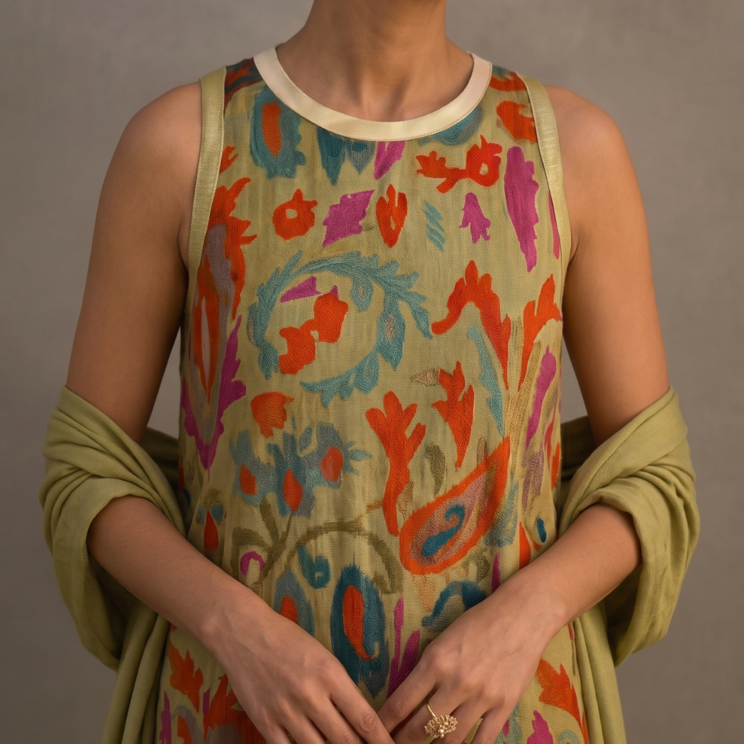 VIOLANTE | ABITO LUNGO CON GILET