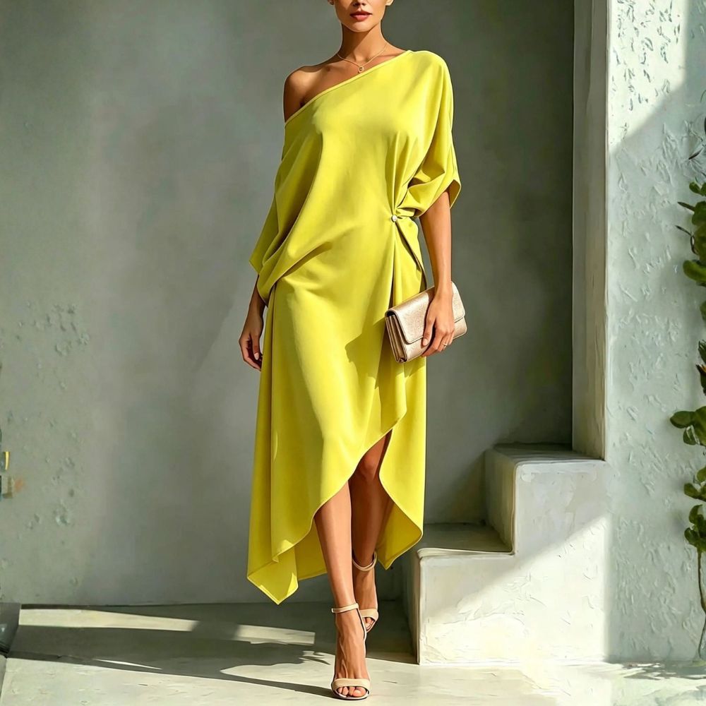 ANGELA | ABITO ELEGANTE ASIMMETRICO