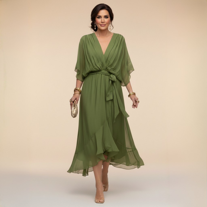 VIOLA | VESTITO CON SCOLLO A V