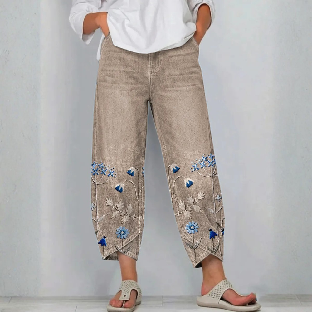 SERAFINA | PANTALONI RICAMATI