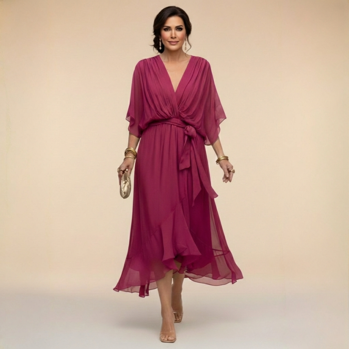 VIOLA | VESTITO CON SCOLLO A V