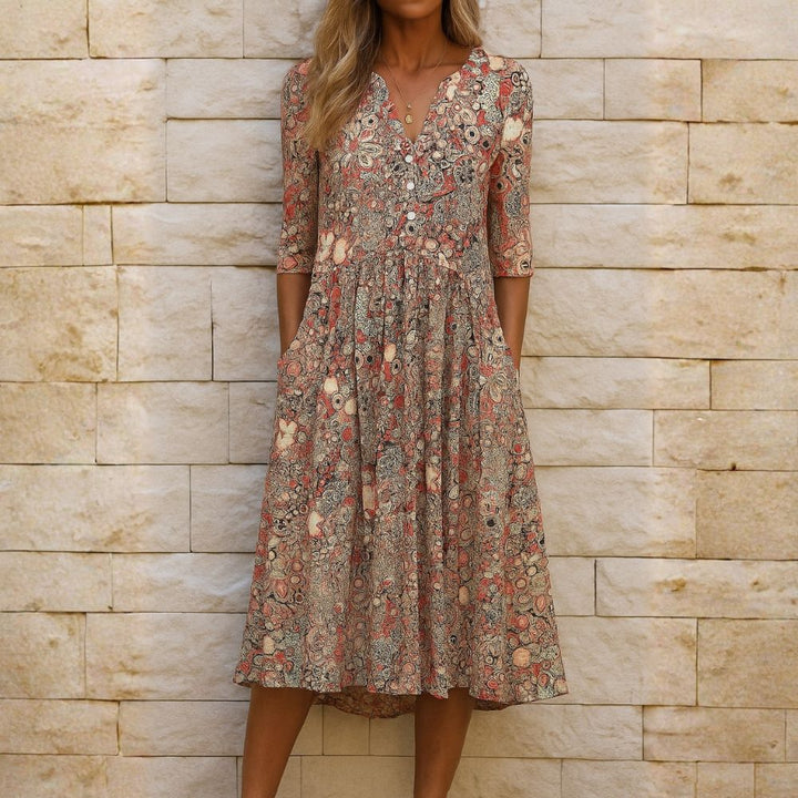 VITTORIA | ABITO MIDI CON SCOLLO V
