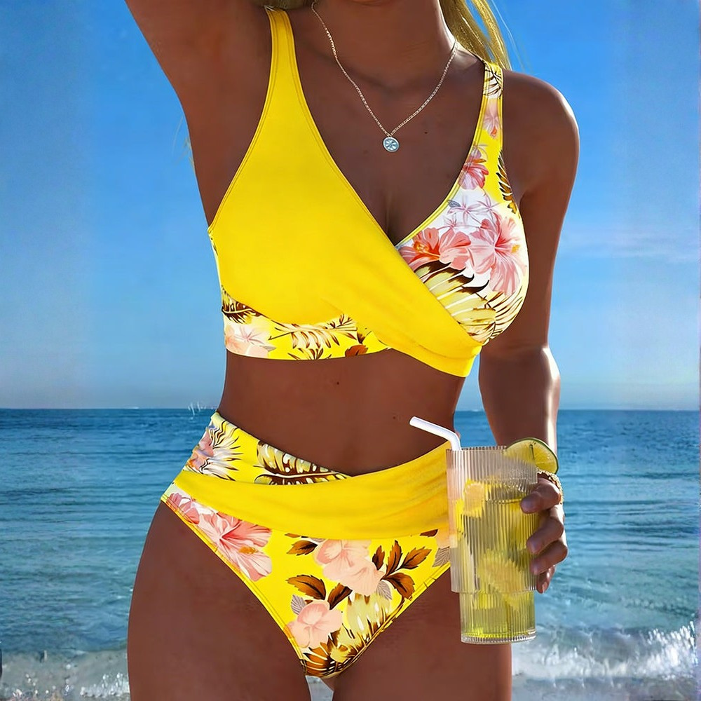GABRIELLA | BIKINI A CONTRASTO FLOREALE
