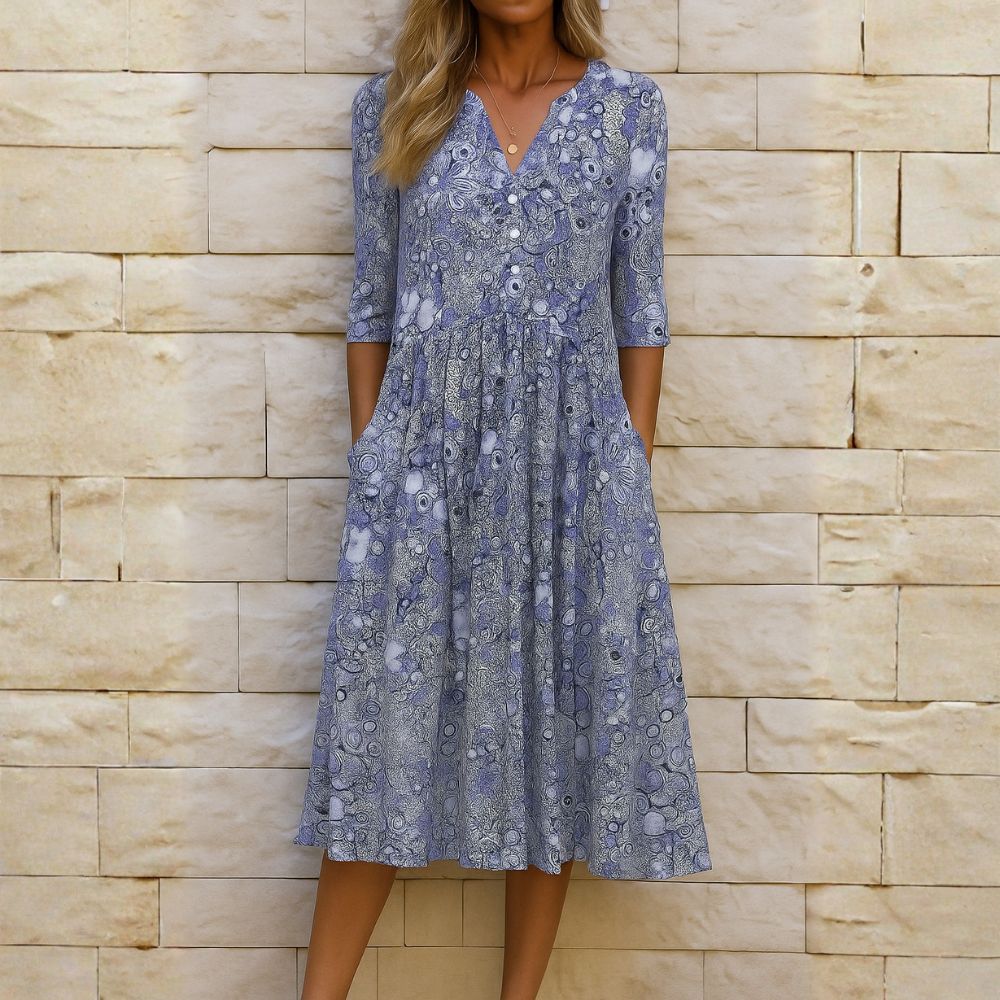 VITTORIA | ABITO MIDI CON SCOLLO V