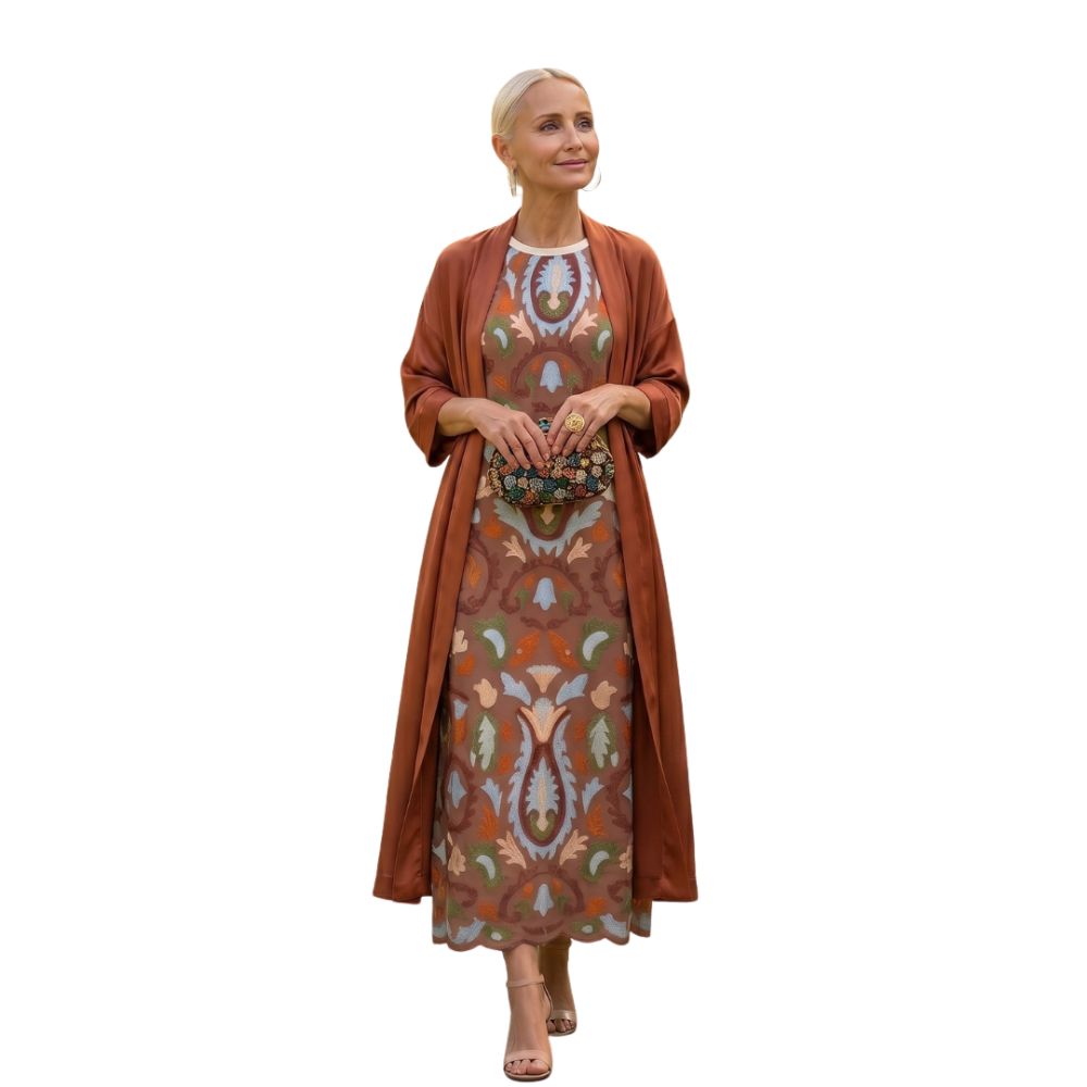 VIOLANTE | ABITO LUNGO CON GILET