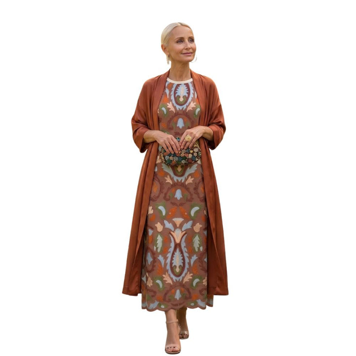 VIOLANTE | ABITO LUNGO CON GILET