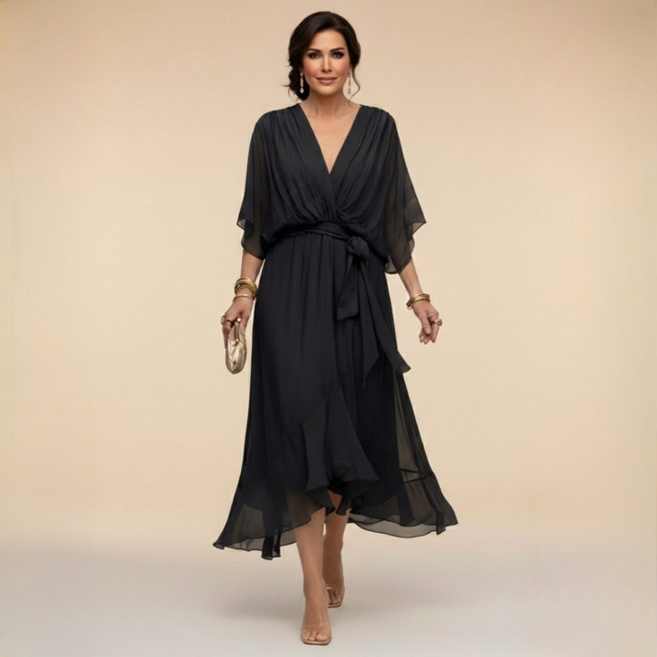 VIOLA | VESTITO CON SCOLLO A V