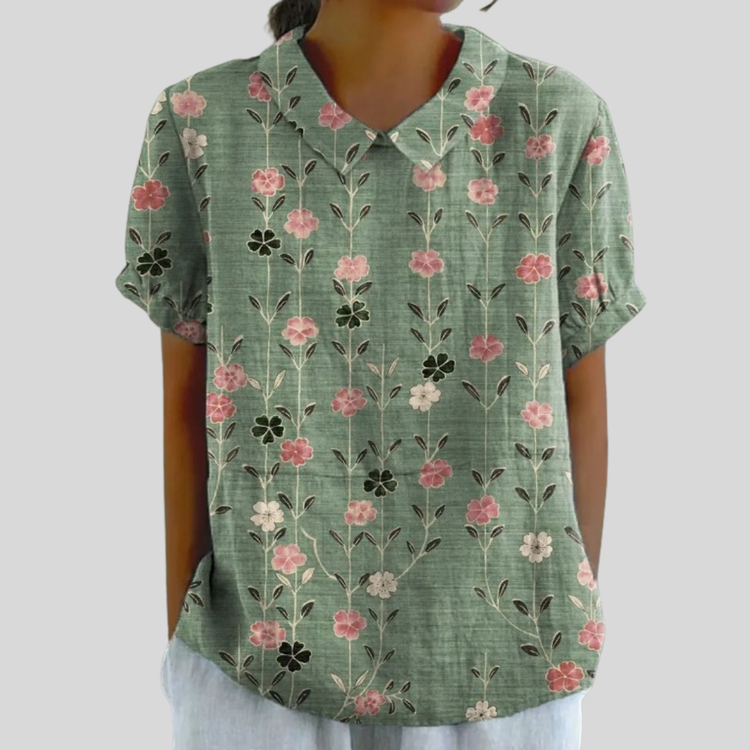 AGNESE | TOP ELEGANTE FLOREALE E CONFORTEVOLE