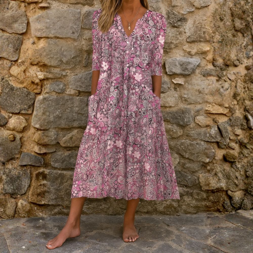 VITTORIA | ABITO MIDI CON SCOLLO V