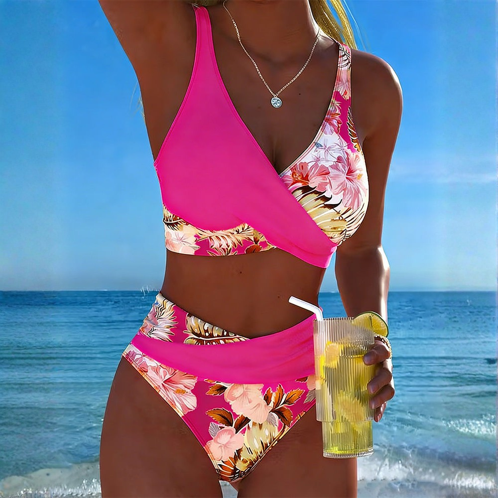 GABRIELLA | BIKINI A CONTRASTO FLOREALE