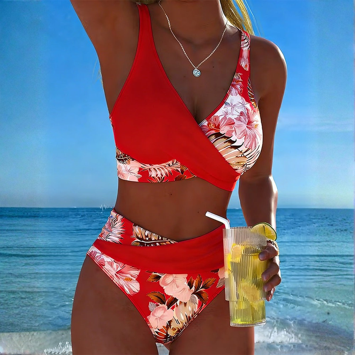 GABRIELLA | BIKINI A CONTRASTO FLOREALE