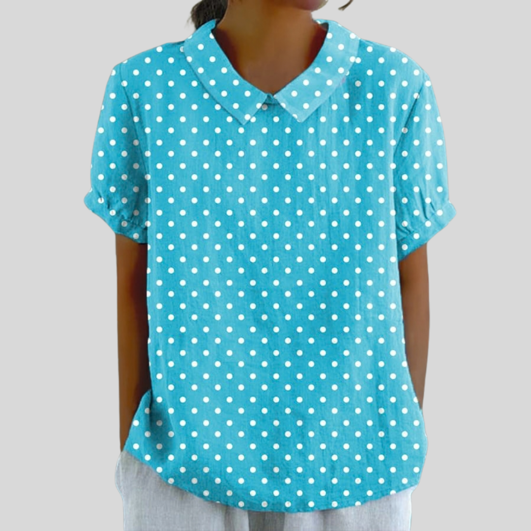 NUNZIA | TOP ELEGANTE FLOREALE E CONFORTEVOLE